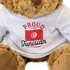 PROUD TO BE TUNISIAN - Teddy Bear - Cute Cuddly Soft - Tunisia Gift Present
