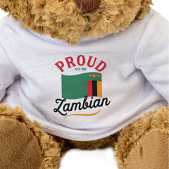PROUD TO BE ZAMBIAN - Teddy Bear - Cute Cuddly Soft - Zambia Gift Present