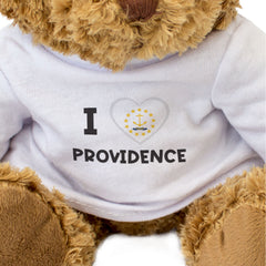 I LOVE PROVIDENCE (RHODE ISLAND FLAG) - Teddy Bear - Cute Cuddly - Gift Present