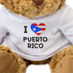 I LOVE PUERTO RICO FLAG - Teddy Bear - Cute Cuddly Soft - USA Gift Present