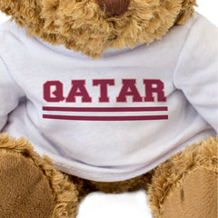 QATAR FLAG STRIPES - Teddy Bear - Cute Funny - Qatari Souvenir Gift Present