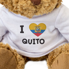 I LOVE QUITO (ECUADOR FLAG) - Teddy Bear - Cute Cuddly Soft - Gift Present