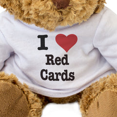 I LOVE RED CARDS - Teddy Bear - Cute Funny Soft - Football Gift Present