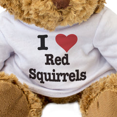 I LOVE RED SQUIRRELS - Teddy Bear - Cute Cuddly Soft Adorable - Gift Present