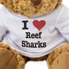 I LOVE REEF SHARKS - Teddy Bear - Cute Cuddly Soft Adorable - Gift Present