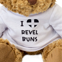 I LOVE REVEL BUNS (CORNISH FLAG) - Teddy Bear - Cute - Cornwall Gift Present