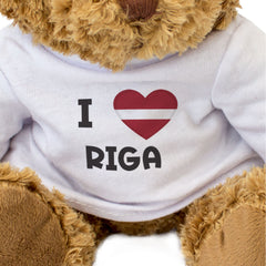 I LOVE RIGA (LATVIA FLAG) - Teddy Bear - Cute Cuddly - Gift Present