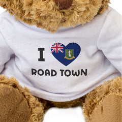 I LOVE ROAD TOWN (BRITISH VIRGIN ISLANDS FLAG) - Teddy Bear - Funny Gift Present