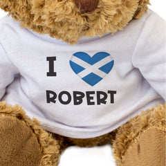 I LOVE ROBERT (SCOTLAND FLAG) - Teddy Bear - Cute - Funny Scottish Gift Present