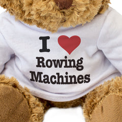 I LOVE ROWING MACHINES - Teddy Bear - Cute Cuddly Soft Adorable - Gift Present