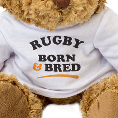 RUGBY BORN & BRED - Teddy Bear - Cute Cuddly Soft - Gift Present