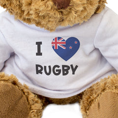 I LOVE RUGBY (NEW ZEALAND FLAG) - Teddy Bear - Cute Funny Souvenir Gift Present