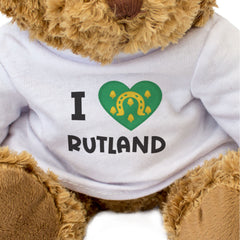 I LOVE RUTLAND FLAG - Teddy Bear - Cute Cuddly Soft Adorable - Gift Present