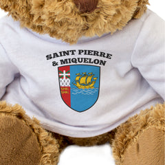 SAINT PIERRE & MIQUELON FLAG - Teddy Bear - Cute Cuddly - France Gift Present