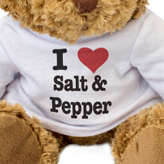 I LOVE SALT & PEPPER - Teddy Bear - Cute Cuddly Soft Adorable - Gift Present