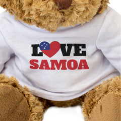 LOVE SAMOA (FLAG HEART) - Teddy Bear - Cute Funny - Souvenir Gift Present