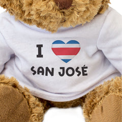 I LOVE SAN JOSÉ (COSTA RICA FLAG) - Teddy Bear - Cute Cuddly - Gift Present