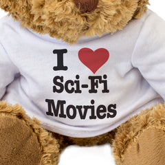 I LOVE SCI-FI MOVIES - Teddy Bear - Cute Cuddly Soft Adorable - Gift Present
