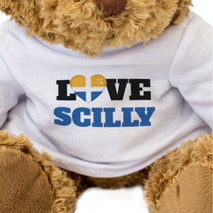 LOVE SCILLY (FLAG HEART) - Teddy Bear - Cute Funny - Souvenir Gift Present
