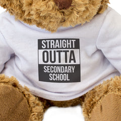 STRAIGHT OUTTA SECONDARY SCHOOL - Teddy Bear - Cute Funny - Gift Present - Image 3