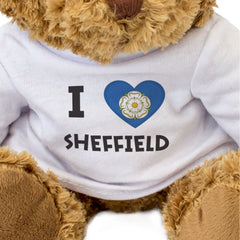 I LOVE SHEFFIELD (YORKSHIRE FLAG) - Teddy Bear - Cute - England Gift Present