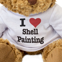 I LOVE SHELL PAINTING - Teddy Bear - Cute Funny - Arts & Crafts Gift Present