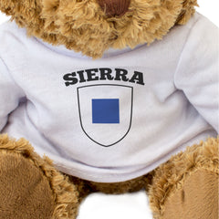 SIERRA (ICS NAUTICAL SIGNAL) - Teddy Bear - Naval Maritime Flag Gift Present