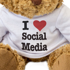 I LOVE SOCIAL MEDIA - Teddy Bear - Cute Cuddly Soft Adorable - Gift Present