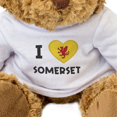 I LOVE SOMERSET FLAG - Teddy Bear - Cute Cuddly Soft Adorable - Gift Present