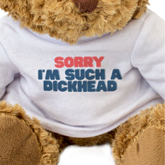 SORRY I'M SUCH A DICKHEAD (RED/BLUE) - Teddy Bear - Cute - Apology Gift Present