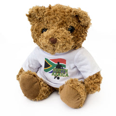 SOUTH AFRICA FLAG (FOOTBALL) - Teddy Bear - Cute - Soccer Fan Gift Present