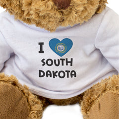 I Love South Dakota Flag - Teddy Bear