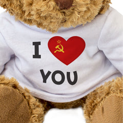 I LOVE YOU (SOVIET UNION FLAG) - Teddy Bear - Cute - Romantic USSR Gift Present