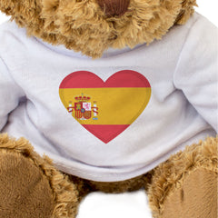 SPAIN FLAG HEART - Teddy Bear - Cute Cuddly Soft - Spanish Gift Present