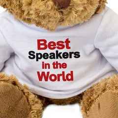 BEST SPEAKERS IN THE WORLD - Teddy Bear - Cute Cuddly Soft - Funny Gift Present