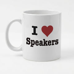 I LOVE SPEAKERS - Mug - Funny Music Gift Present