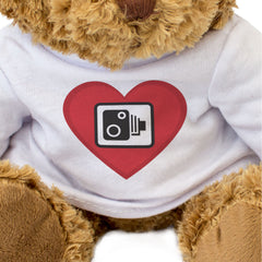 SPEED CAMERA ROAD SIGN (RED HEART) - Teddy Bear - Funny - Driving Gift Present