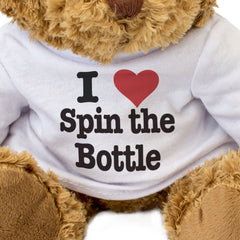 I LOVE SPIN THE BOTTLE - Teddy Bear - Cute Cuddly Soft Adorable - Gift Present