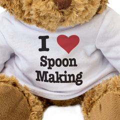 I LOVE SPOON MAKING - Teddy Bear - Cute Funny Soft - Arts & Crafts Gift Present