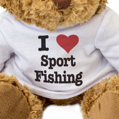 I LOVE SPORT FISHING - Teddy Bear - Cute Cuddly Soft Adorable - Gift Present