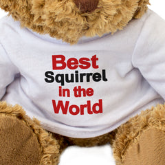 BEST SQUIRREL IN THE WORLD - Teddy Bear - Cute Cuddly Soft - Funny Gift Present