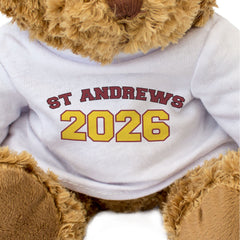 ST ANDREWS 2026 - Teddy Bear - Cute Cuddly - Scotland Graduation Gift Present