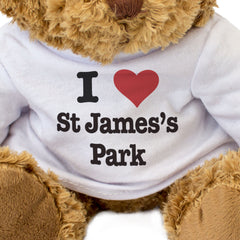 I LOVE ST JAMES'S PARK - Teddy Bear - Cute Cuddly Soft Adorable - Gift Present