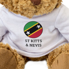 ST KITTS & NEVIS FLAG ROUNDEL - Teddy Bear - Cute Cuddly Soft - Gift Present