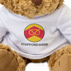 STAFFORDSHIRE COUNTY FLAG ROUNDEL - Teddy Bear - Cute Cuddly Soft - Gift Present
