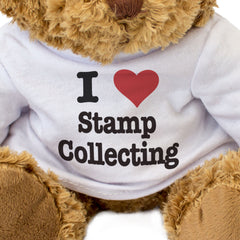 I LOVE STAMP COLLECTING - Teddy Bear - Cute Cuddly Soft Adorable - Gift Present