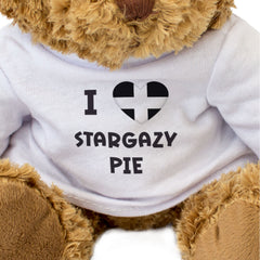 I LOVE STARGAZY PIE (CORNISH FLAG) - Teddy Bear - Cute - Cornwall Gift Present