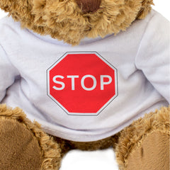 STOP SIGN - Teddy Bear - Cute Funny - British Road Sign Driving Gift Present