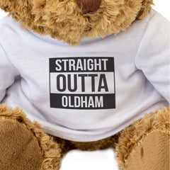 STRAIGHT OUTTA OLDHAM - Teddy Bear - Cute - Manchester Funny Gift Present