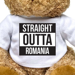 STRAIGHT OUTTA ROMANIA - Teddy Bear - Cute Funny Souvenir Gift Present - Image 2